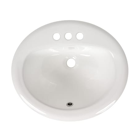 Msi White 21in X 18in Oval Porcelain Overmount Vanity Sink ZOR-PT-SNK-0016